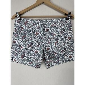 Loft Women's Shorts Riviera Floral Pattern Sz 2 (4/6) 4" Inseam Mid-rise Spring